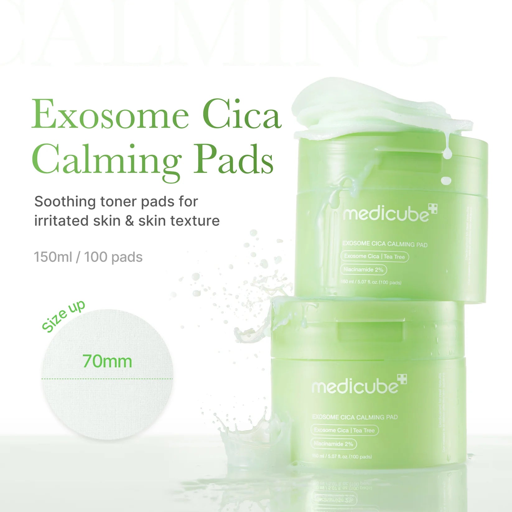 Medicube Exosome Cica Calming Pad 150Ml/100 Pads