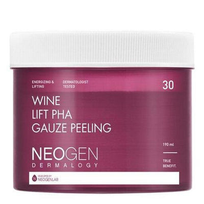 Neogen Dermalogy Wine Lift PHA Gaze Exfoliante 30 pads
