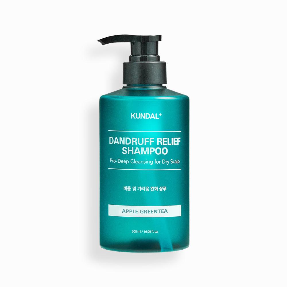 Kundal Dandruff Relief Shampoo Pro-Deep Cleansing for Dry Scalp Apple Green Tea 500ml