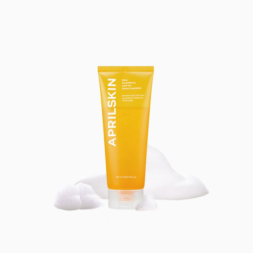 APRILSKIN Calendula Low pH Foam Cleanser 200ml-Cleansing Foam-Skincare Coréenne