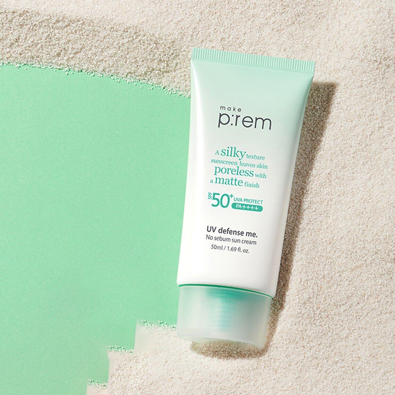 make p:rem UV Defense Me. No Sebum Sun Cream SPF50+ PA++++ 50ml-Sun Cream-Skincare Coréenne