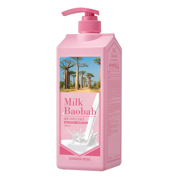 BIOKLASSE Milk Baobab Shampooing Damask Rose 1 L