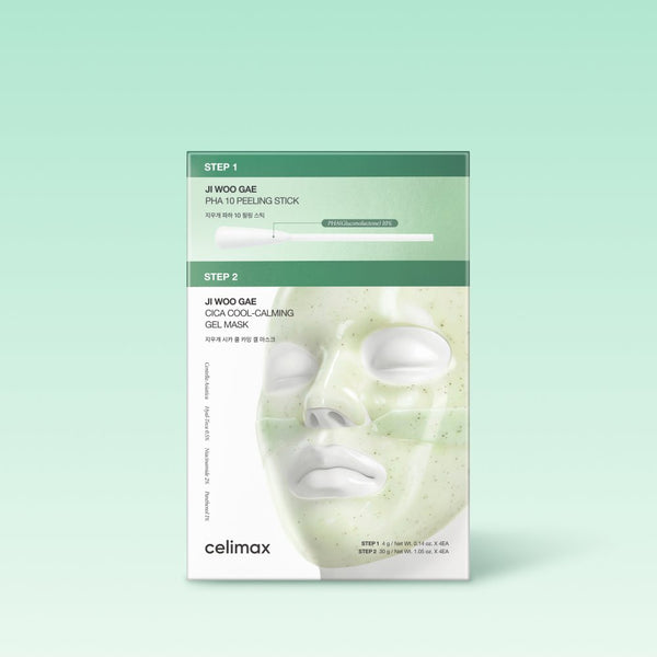 Celimax JI WOO GAE Masque Gel Cica 2 Étapes × 4