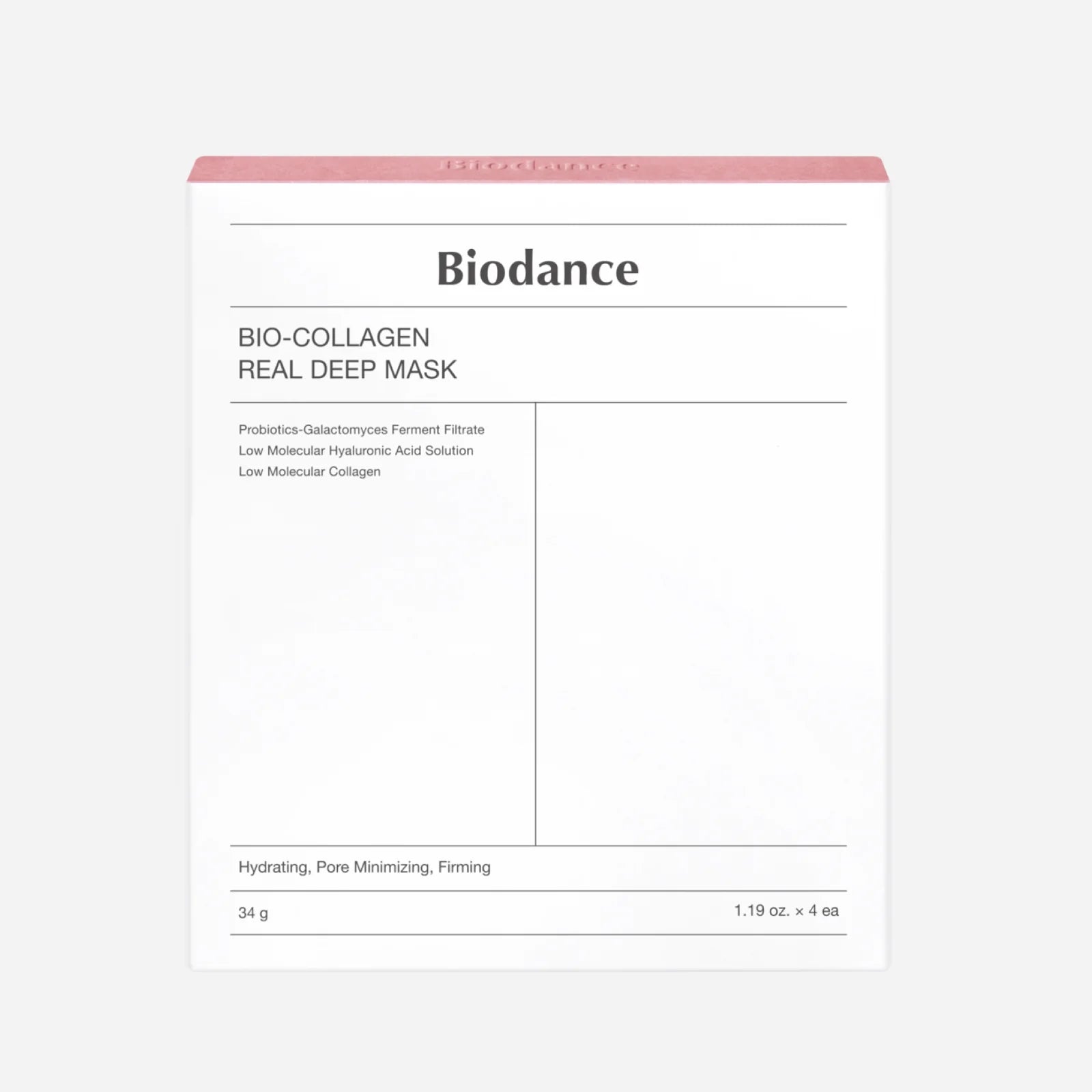 BIODANCE Bio-Collagen Real Deep Mask Pack de 4
