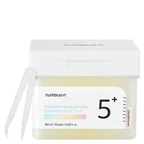 numbuzin No.5+ Vitamin-Niacinamide Concentrated Pad 70P-Toner Pad-Skincare Coréenne