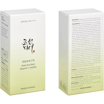 Beauty Of Joseon Matte Sun Stick : Mugwort+Camelia Spf50 Pa++++