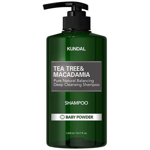 Kundal Tea Tree Macadamia Deep Cleansing Shampoo Baby Powder 1058Ml-Shampoo-Skincare Coréenne