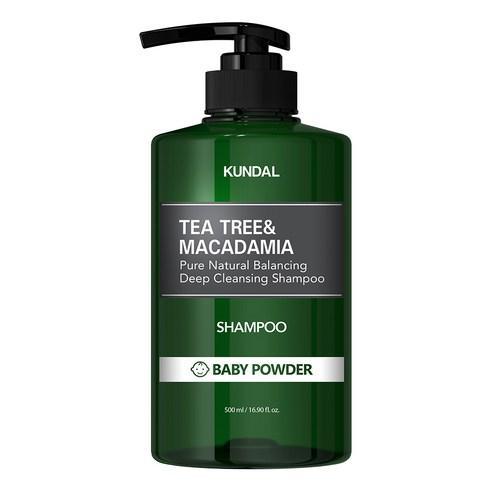 Kundal Tea Tree Macadamia Deep Cleansing Shampoo Baby Powder 500Ml-Shampoo-Skincare Coréenne