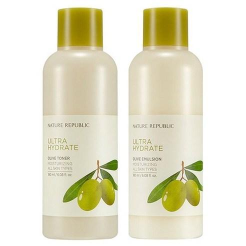 NATURE REPUBLIC Ultra Hydrate OLIVE Toner 180ml & Emulsion 180ml SET-Skincare SET-Skincare Coréenne