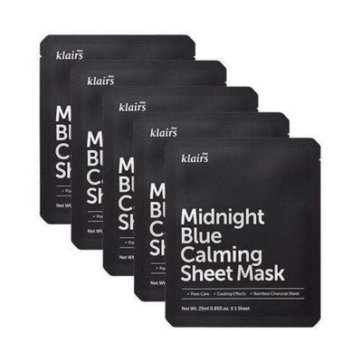 Klairs Midnight Blue Masque Apaisant en Tissu 25 ml x 5