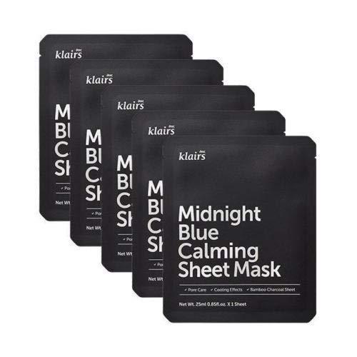 KLAIRS Midnight Blue Calming Sheet Mask 25mL x 5pcs-Facial Mask-Skincare Coréenne