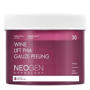 Neogen Dermalogy Wine Lift PHA Gaze Exfoliante 30 pads