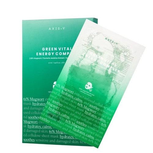 AXIS-Y Green Vital Energy Complex Sheet Mask x 5pcs-Facial Mask-Skincare Coréenne