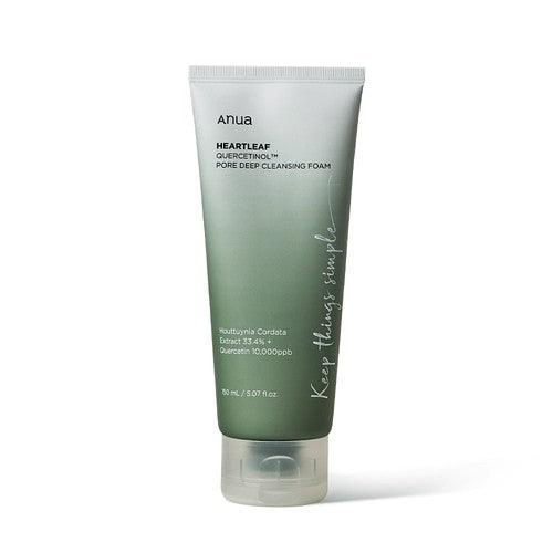 Anua HEARTLEAF QUERCETINOL PORE DEEP CLEANSING FOAM 150ml-Cleansing Foam-Skincare Coréenne