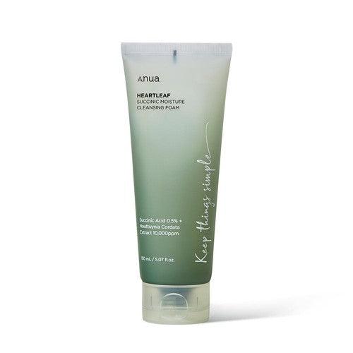 Anua HEARTLEAF SUCCINIC MOISTURE CLEANSING FOAM 150ml-Cleansing Foam-Skincare Coréenne