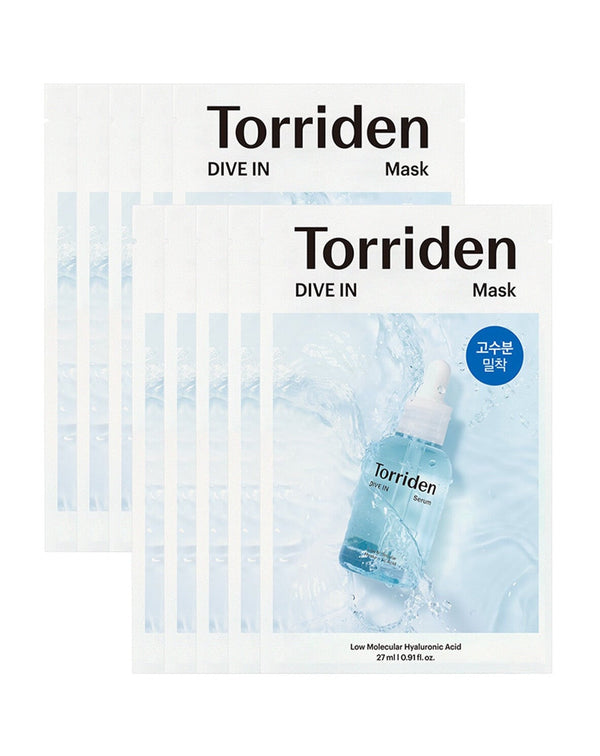 Torriden Dive-In Low Molecule Hyaluronic Acid Mask Sheet 10Pcs