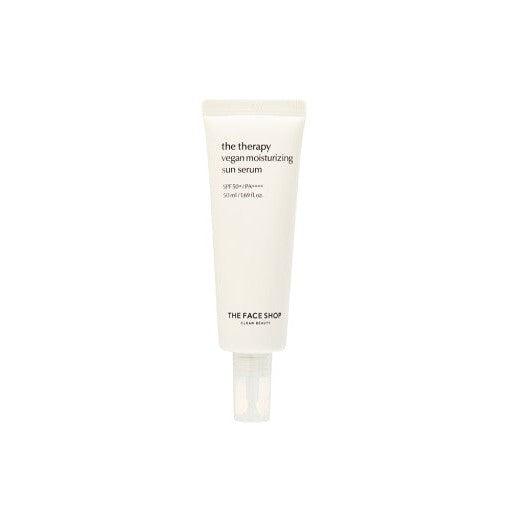 THE FACE SHOP The Therapy Vegan Moisturizing Sun Serum SPF50+ PA++++ 50ml-Sun Cream-Skincare Coréenne