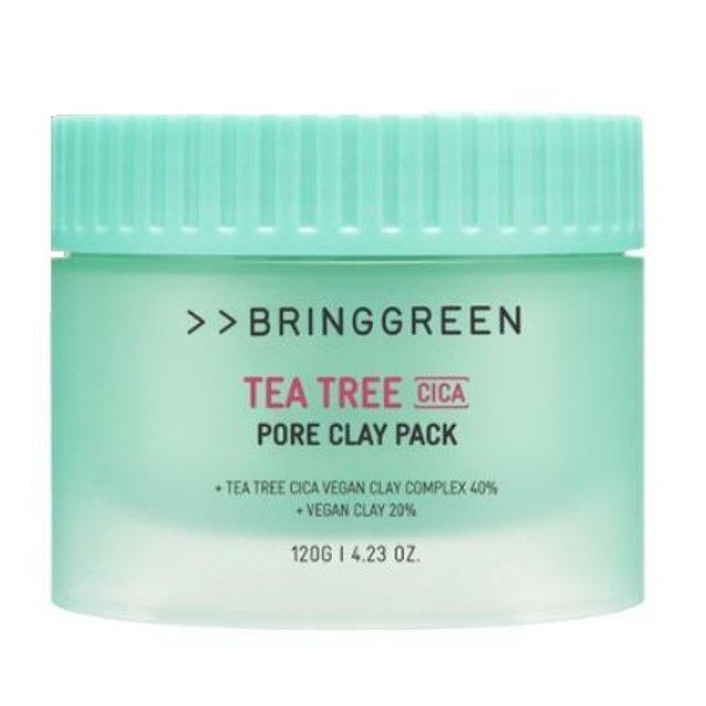 BRINGGREEN Tea Tree Cica Pore Clay Pack 120g-Facial Mask-Skincare Coréenne