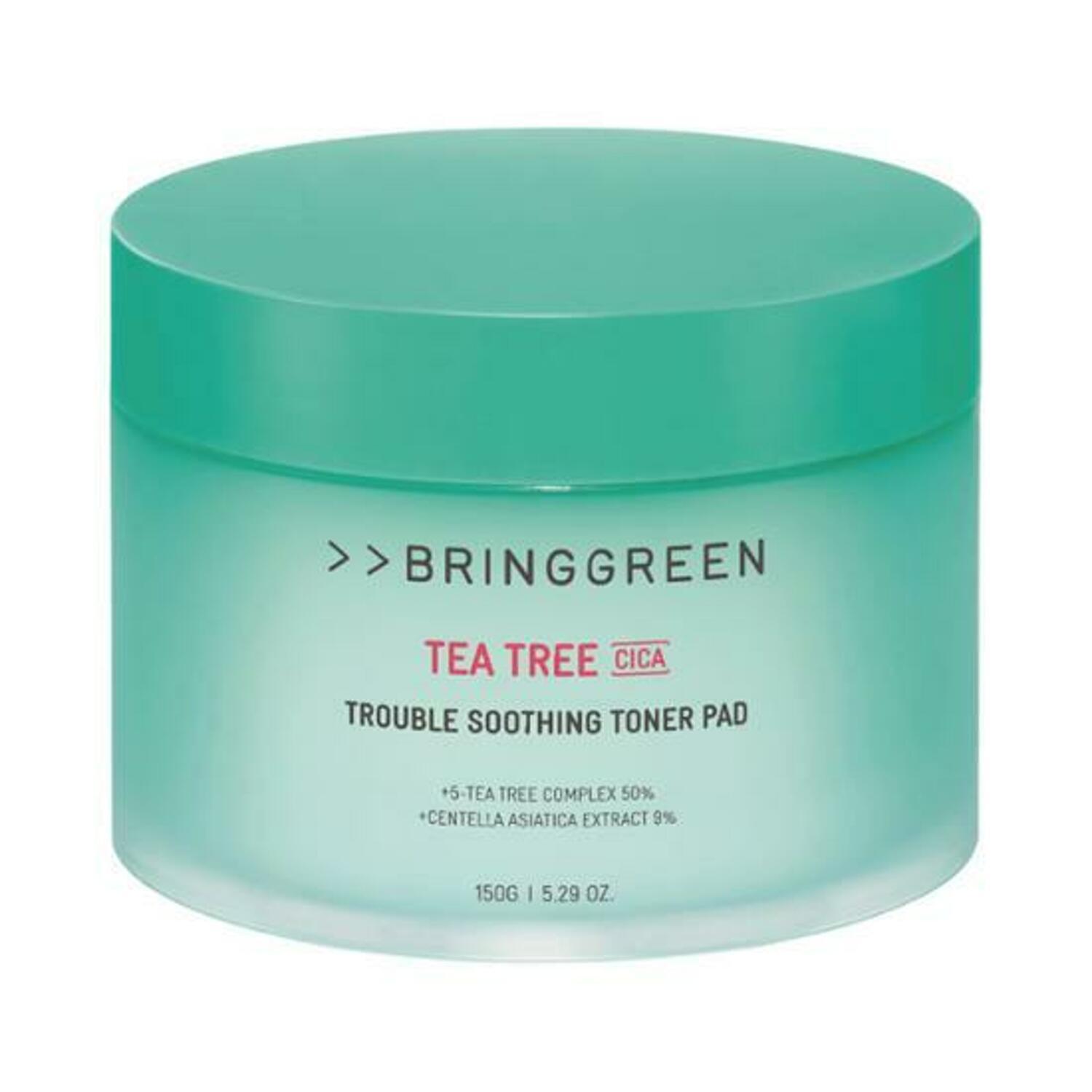 BRINGGREEN Tea Tree Cica Trouble Soothing Toner Pad 90P-Toner Pad-Skincare Coréenne