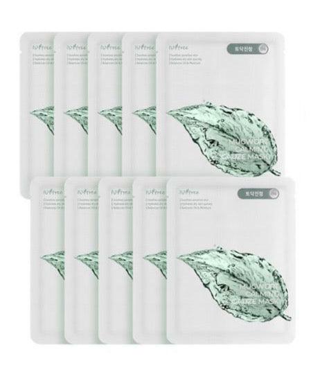 Isntree Mugwort Calming Gauze Mask 23g X 10pcs-Facial Mask-Skincare Coréenne