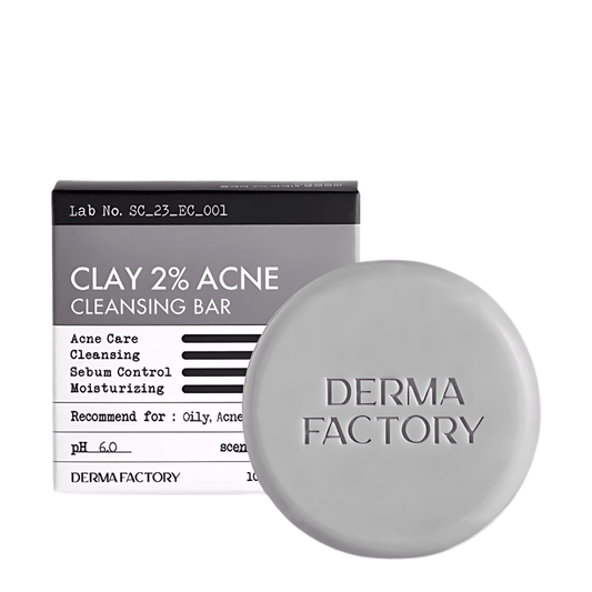 DERMA FACTORY Clat 2% Acne Cleansing Bar 120g-Soap-Skincare Coréenne