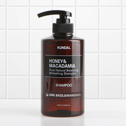 Kundal Honey & Macadamia Pure Natural Balancing Refreshing Shampoo 500ml #LIME BASIL&MANDARIN