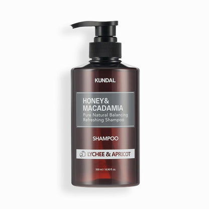 Kundal Honey & Macadamia Pure Natural Balancing Refreshing Shampoo 500ml #LYCHEE & APRICOT