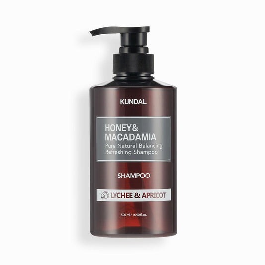 Kundal Honey & Macadamia Pure Natural Balancing Refreshing Shampoo 500ml #LYCHEE & APRICOT