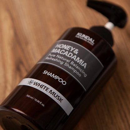 Kundal Honey & Macadamia Pure Natural Balancing Refreshing Shampoo 500ml #WHITE MUSK