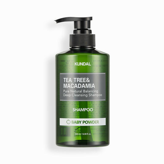 Kundal Tea Tree Macadamia Pure Natural Balancing Deep Cleansing Shampoo 500ml #BABY POWDER