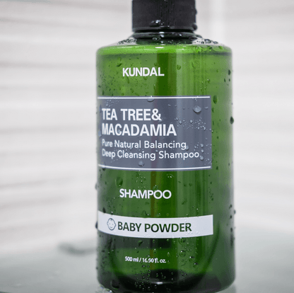 Kundal Tea Tree Macadamia Pure Natural Balancing Deep Cleansing Shampoo 500ml #BABY POWDER