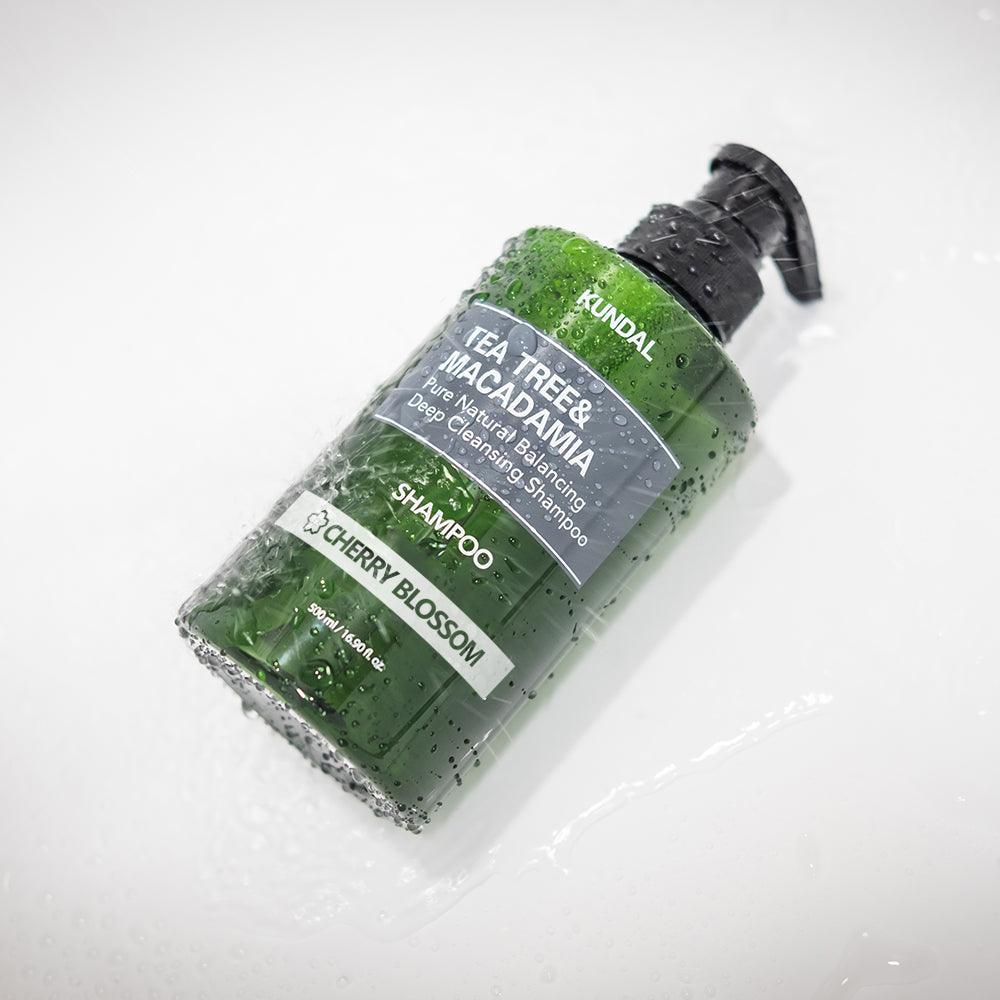 Kundal Tea Tree Macadamia Pure Natural Balancing Deep Cleansing Shampoo 500ml #CHERRY BLOSSOM