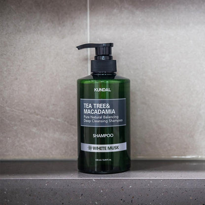 Kundal Tea Tree Macadamia Pure Natural Balancing Deep Cleansing Shampoo 500ml #WHITE MUSK