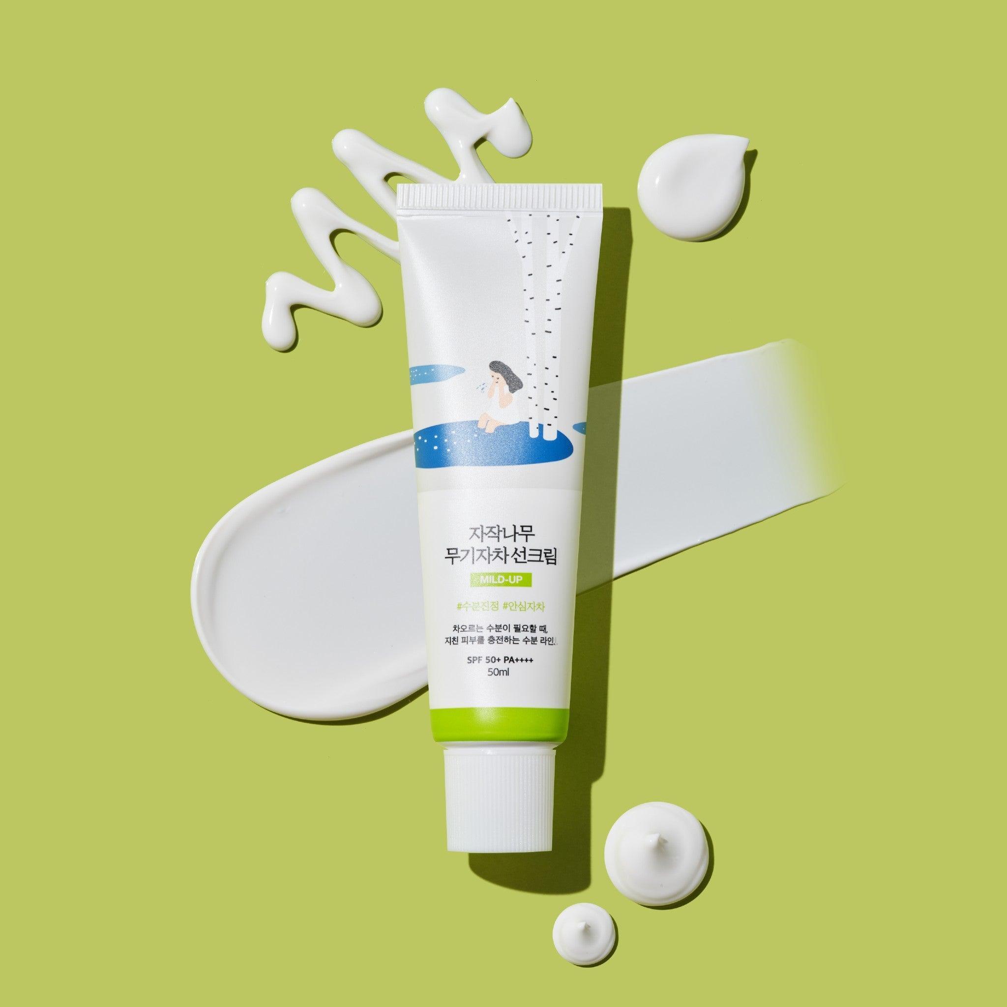 Round Lab Birch Moisturizing Mild-Up Sunscreen 50ml (SPF 50+ PA++++)-Sunscreen-Skincare Coréenne