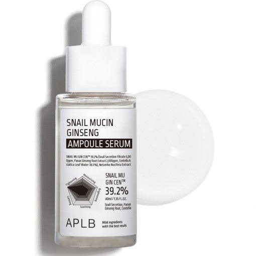 APLB Snail Mucin Ginseng Ampoule Serum 40ml-serum-Skincare Coréenne