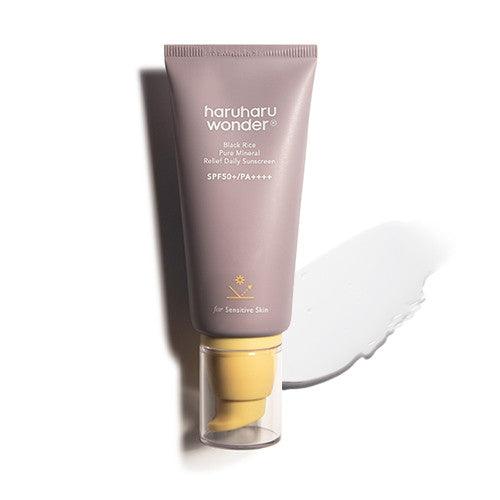 haruharu wonder Black Rice Pure Mineral Relief Daily Sunscreen SPF50+ 50ml-Sunscreen-Skincare Coréenne