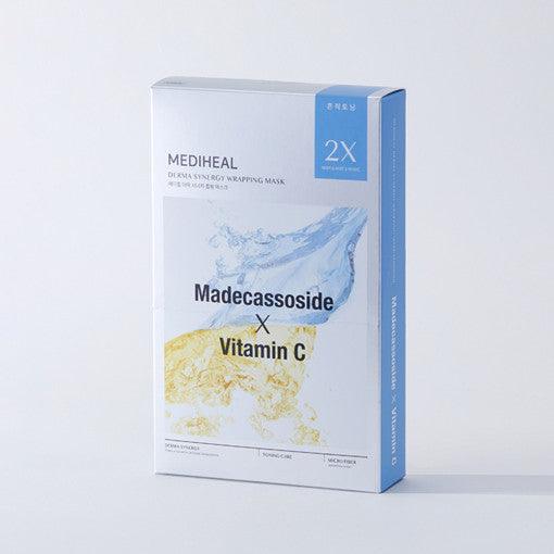 MEDIHEAL Derma Synergy Wrapping Mask Sheet 10P #Madecassoside X Vitamin C-Facial Mask-Skincare Coréenne