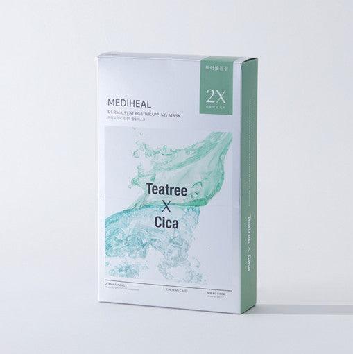 MEDIHEAL Derma Synergy Wrapping Mask Sheet 10P #Tea tree X Cica-Facial Mask-Skincare Coréenne