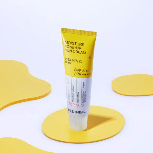 MEDIHEAL MEDIHEAL Moisture Tone-Up Sun Cream Vitamin C 50ml (SPF 50+, PA++++)-Sunscreen-Skincare Coréenne