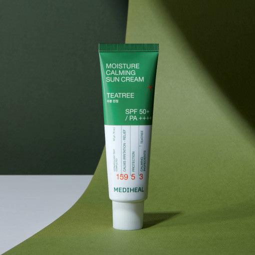 MEDIHEAL Moisture Calming Sun Cream Tea Tree 50ml (SPF 50+, PA++++)-Sunscreen-Skincare Coréenne