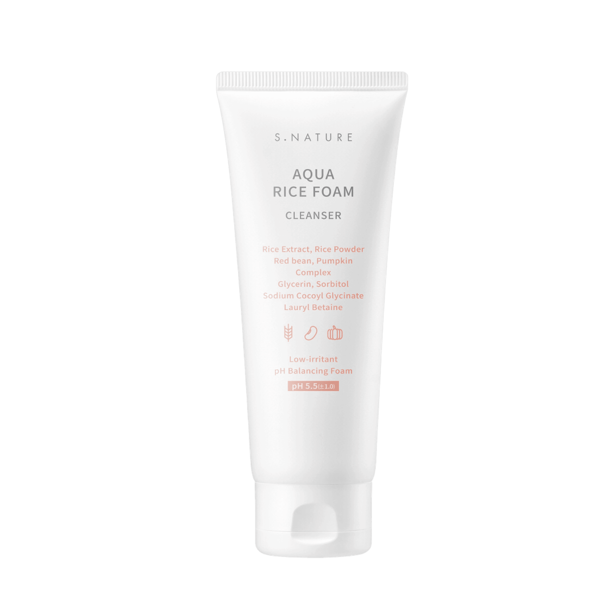 S.NATURE Aqua Rice Foam Cleanser 80ml-Cleansing Foam-Skincare Coréenne