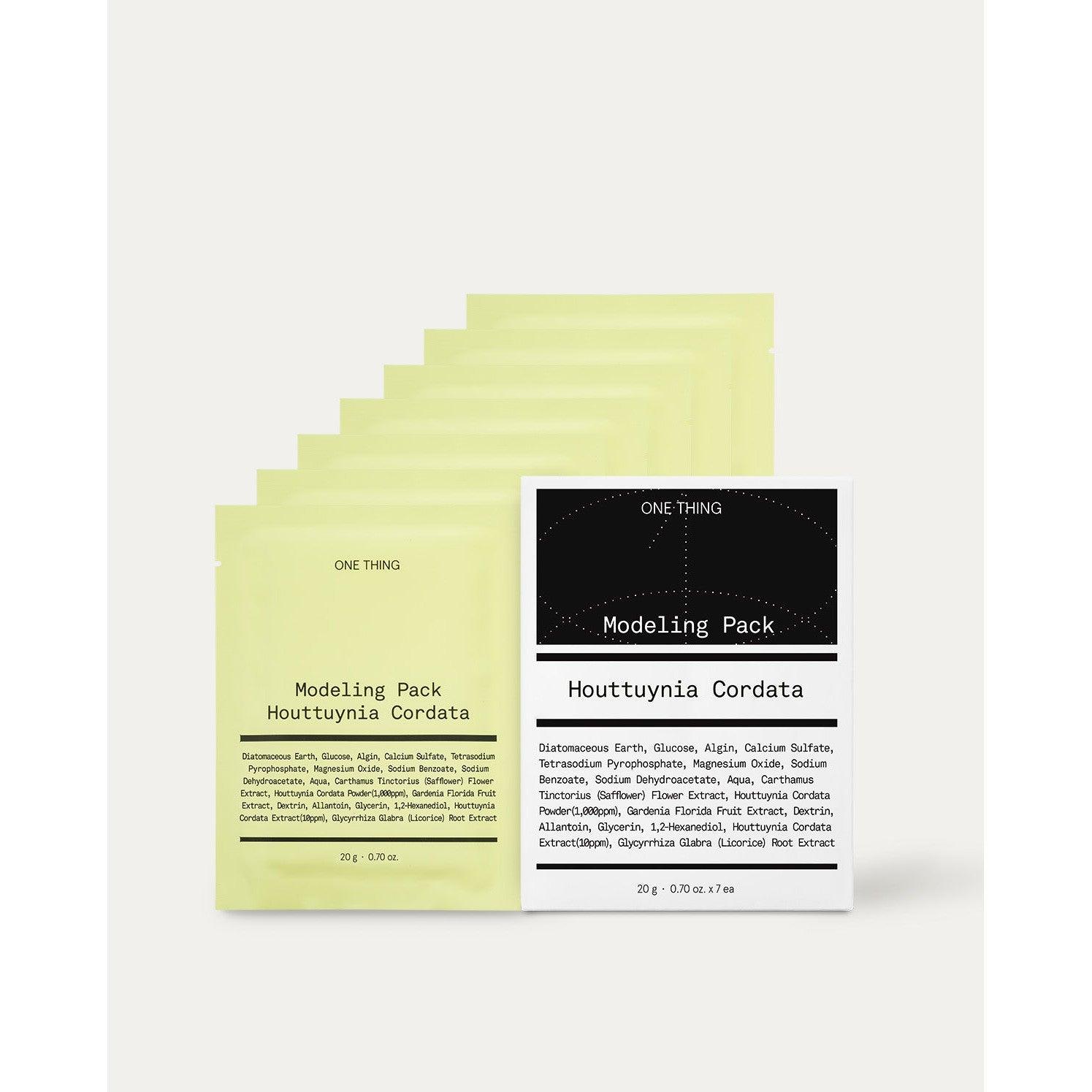 ONE THING Modeling Pack 20gX7ea #Houttuynia Cordata-Facial Mask-Skincare Coréenne