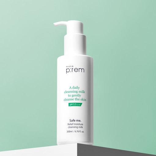 make p:rem Safe Me. Relief Moisture Cleansing Milk 200ml-Cleanser-Skincare Coréenne