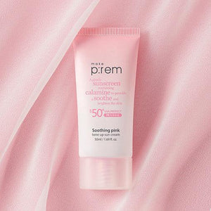 make p:rem Soothing Pink Tone Up Sun Cream SPF 50+ PA++++ 50ml-Sun Cream-Skincare Coréenne