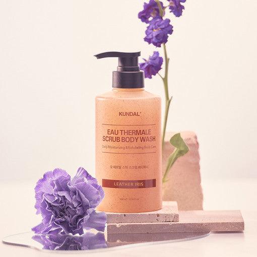 Kundal Eau Thermale Spa Scrub Body Wash 500Ml #Leather Iris