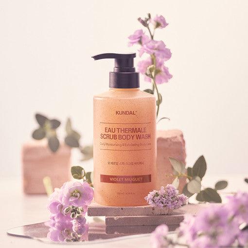 Kundal Eau Thermale Spa Scrub Body Wash 500Ml #Violet Muguet