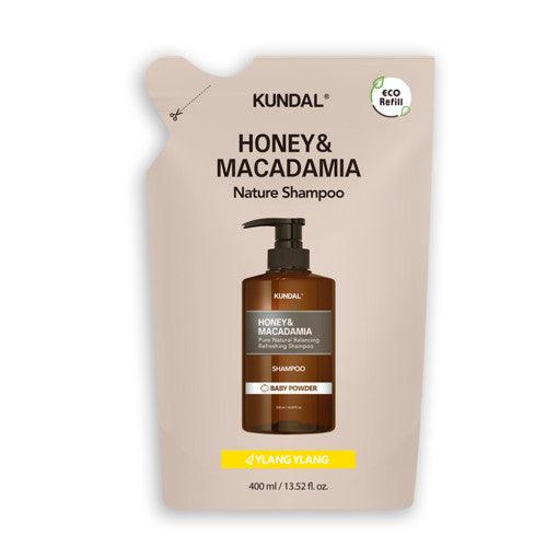 KUNDAL HONEY & MACADAMIA Nature Shampoo (Refill) 400ml #YLANG YLANG-Shampoo-Skincare Coréenne