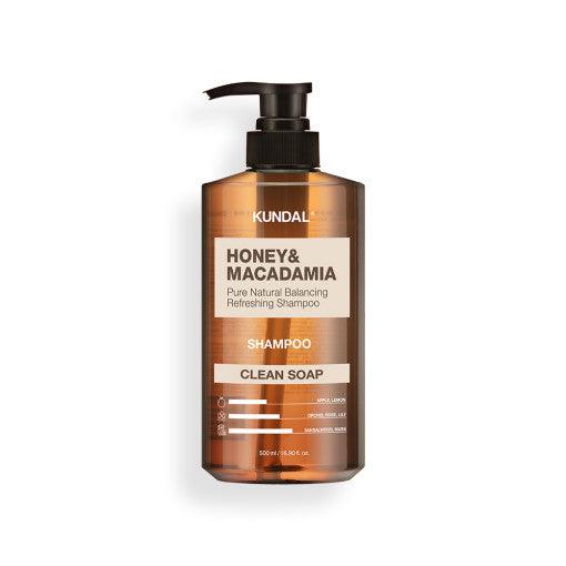 KUNDAL HONEY & MACADAMIA Pure Natural Balancing Refreshing Shampoo 500ml #CLEAN SOAP-Shampoo-Skincare Coréenne