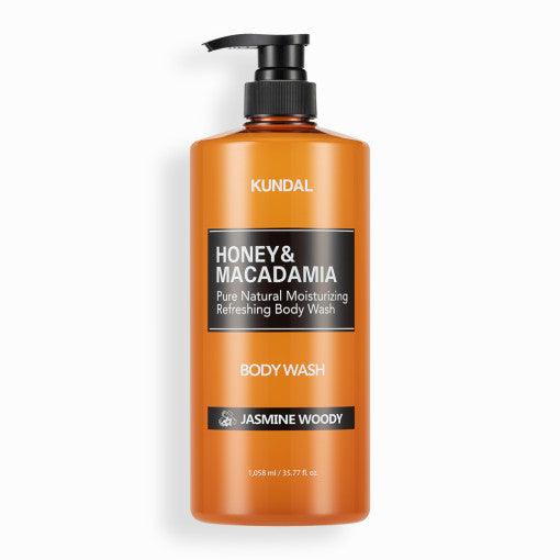 KUNDAL Honey & Macadamia Pure Natural Moisturizing Refreshing Body Wash 1058ml #JASMINE WOODY-Body Wash-Skincare Coréenne