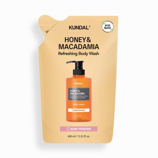 Kundal Honey & Macadamia Refreshing Body Wash (Refill) 400Ml #Baby Powder